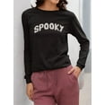 thumbnail image 2 of Creepy Dripping Font Halloween Graphic - Women's Long Sleeve, 2 of 4