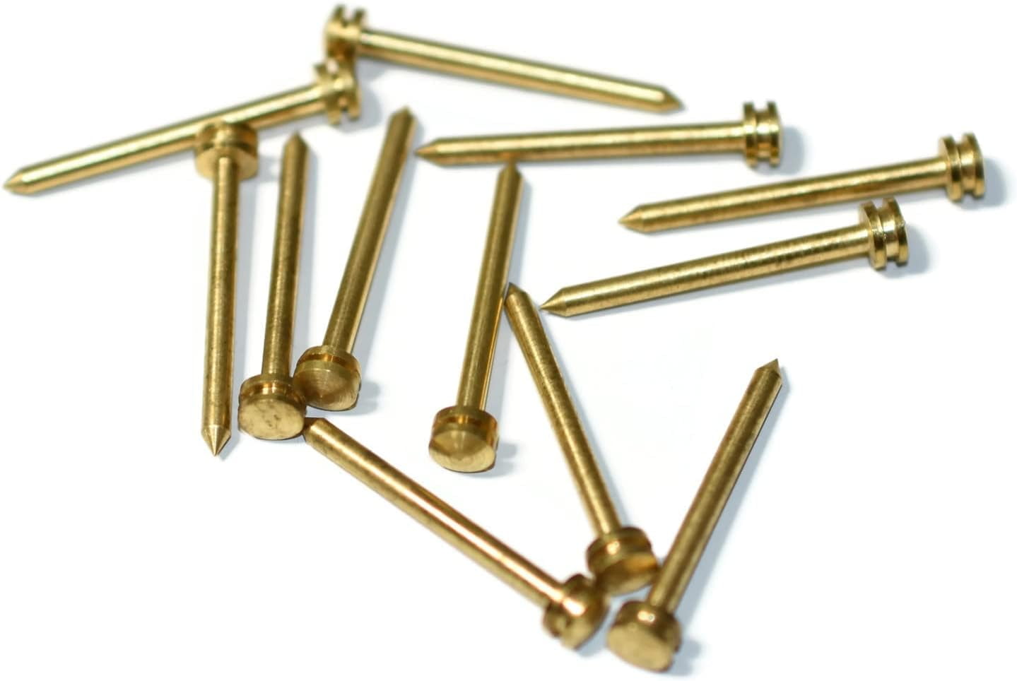 Pack Of 12 Accordion Bellows Pins. Accordion Repair Parts. Accordion Accessories. Brass. (25.6MM