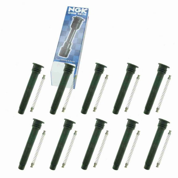 10 pc NGK 58965 Ignition Coil Boots for 136027 50084 50084-1 671-6309 702537 SPB219 SPP156E Direct Spark Plug Wire Fits select: 2015 JEEP WRANGLER UNLIMITED, 2011-2014 JEEP GRAND CHEROKEE