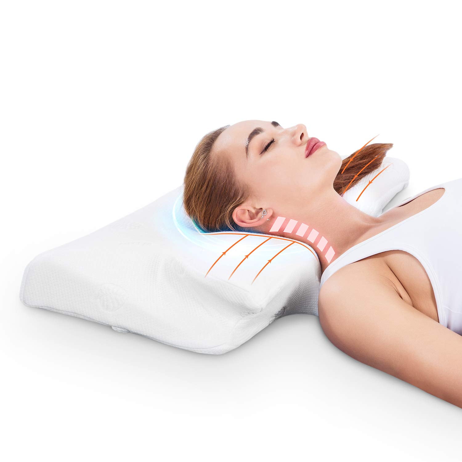 VViViD Comfort Sleep Memory Foam Knee Wedge Side Sleeper Pillow Including Travel Bag