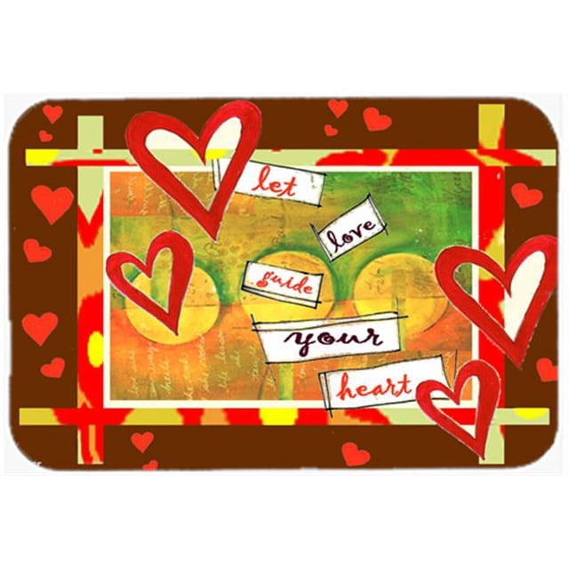 Carolines Treasures PJC1113LCB Let Love Guide Your Heart Valentines Day Glass Cutting Board- Large
