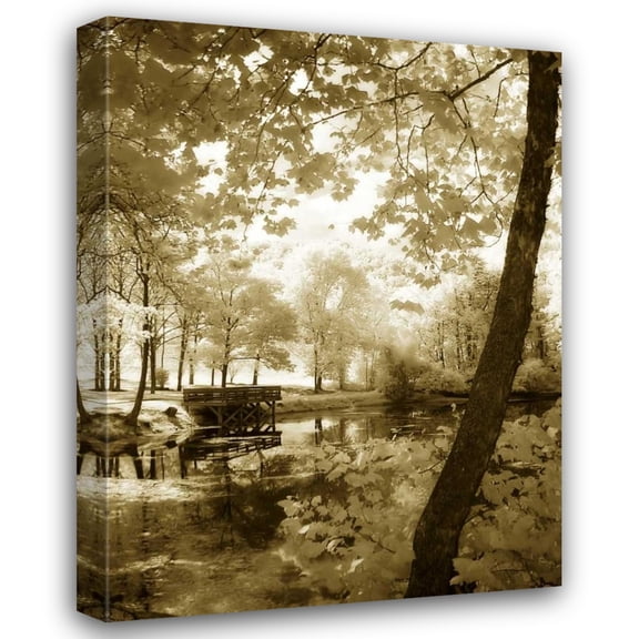 Alan Hausenflock 19x24 Gallery Wrapped Canvas Wall Art Titled - Mint Springs Lake II
