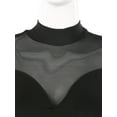 thumbnail image 5 of YONGHS Womens Mock Neck Ballet Dance Bodysuit Short Sleeve Cutout Back Dance Leotard Black L, 5 of 7