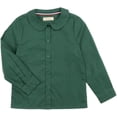 thumbnail image 4 of Leveret Kids & Toddler Girls Long Sleeve Uniform Cotton Dress Shirt Green (Size 4 Years), 4 of 4