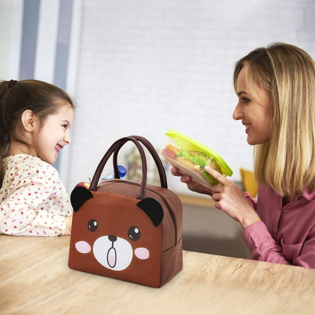 Boîte à Lunch pour Enfants, Sac à Lunch Isolé pour Enfants, Sac à Lunch Réutilisable et Léger pour Filles et Garçons, Boîte Bento pour Enfants pour Garder les Aliments Froids/chauds