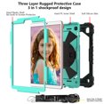thumbnail image 4 of Samsung Galaxy Tab A7 Case 2020 SM-T500/T505/T507, Allytech 360° Rotatable Kickstand Holding Strap Carrying Strap Anti-Drop Scratch-Free Protective Case for Galaxy Tab A7 10.4" 2020, Black Mint, 4 of 5