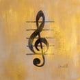 thumbnail image 2 of Loreth, Lanie 15x15 Gold Ornate Wood Framed with Double Matting Museum Art Print Titled - Treble Clef Border, 2 of 4