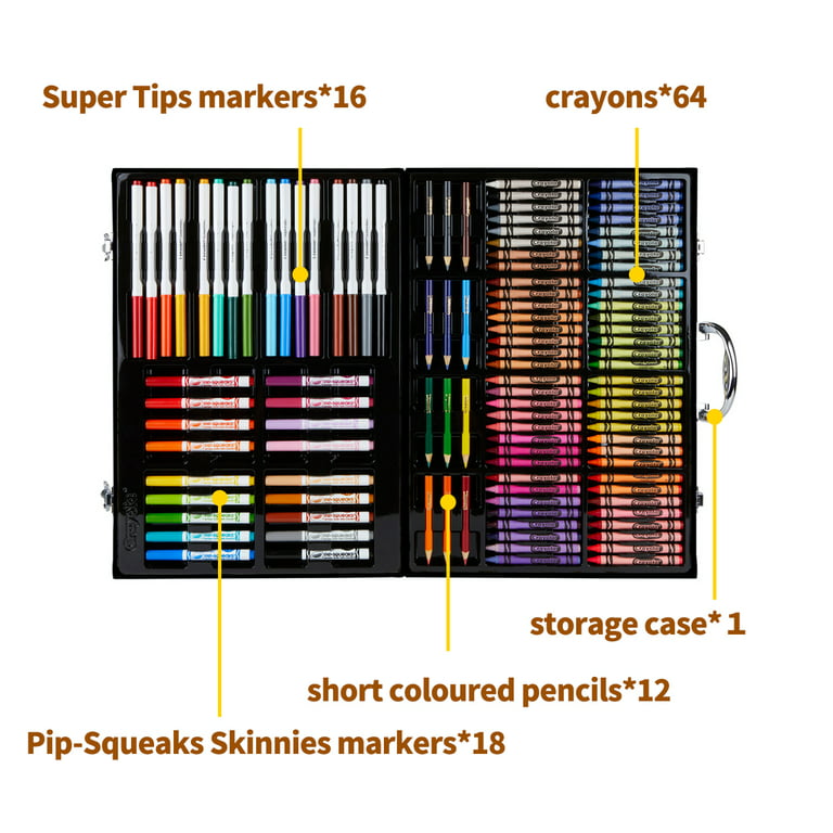 140pc Crayola Inspiration Art Portable Case Set w/ Pencils/Markers For Kids  5+ - Onceit