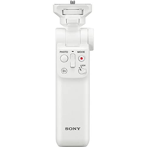 Sony Wireless Bluetooth Shooting Grip and Tripod for still and video, ideal  for vlogging (GP-VPT2BT) White