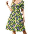 thumbnail image 1 of Vestido de verano de manga corta con estampado de arándanos para mujer, vestidos para fiesta de boda, 1 of 7
