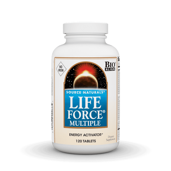 Source Naturals Life Force Multiple Iron Free Daily Multivitamin High Potency Essential Vitamins, Minerals, Antioxidants & Nutrients - Energy & Immune Boost - 120 Tablets