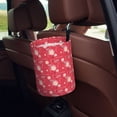 thumbnail image 5 of Wukai Hello Summer Flamingo Print Car Trash Can - Easy to Clean Hanging Garbage Bin - Removable Liner - Leak-Car Garbage Can - Waterproof Trash Can for Car and SUV, 5 of 7