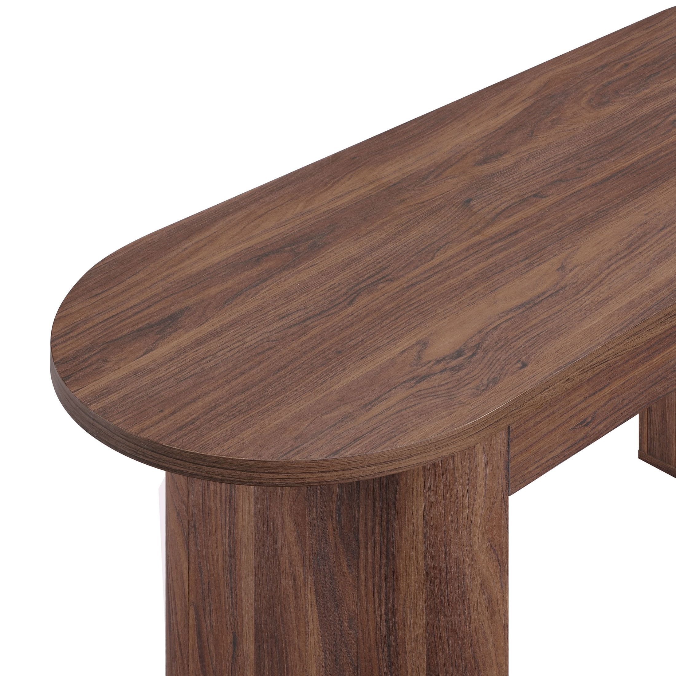 Better Homes & Gardens Juliet Oval Writing Desk, Walnut Finish