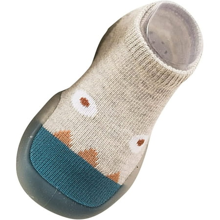 

QWZNDZGR Knit Socks Shoes for Baby Boys Girls Cartoon Rubber Sole Shoes Toddler Slipper Shoes Sneakers First Walking Shoes