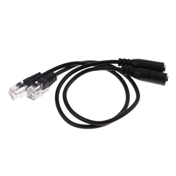 1x 3.5mm to Telephone Headset to Adapter Connection Cable
