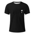 thumbnail image 2 of Mens Plain T Shirts Short Sleeve Big and Tall Cropped Short Sleeve Tshirts Comfy Crew Neck Summer Casual Beach Basic Tee, 2 of 3