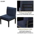 thumbnail image 3 of ASJMR 7 Piece Metal Patio Furniture Set Outdoor Sectional Sofa Set With Cushions & Coffee Table,Navy, 3 of 7
