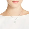 thumbnail image 3 of Celestial Half Moon Face White Pearl Round Sterling Silver Pendant Necklace, 3 of 6