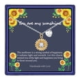 thumbnail image 2 of TINGN Initial Sunflower Necklaces for Women CZ Heart Initial Letter Sunflower Pendant Necklace, 2 of 5