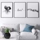 thumbnail image 3 of Paquete de 3 pinturas sin marco Colgando de pared Pósters Inpandido impermeable Dibujo de moda Imagen de decoración de moda AweSitey HA010675-00, 3 of 6
