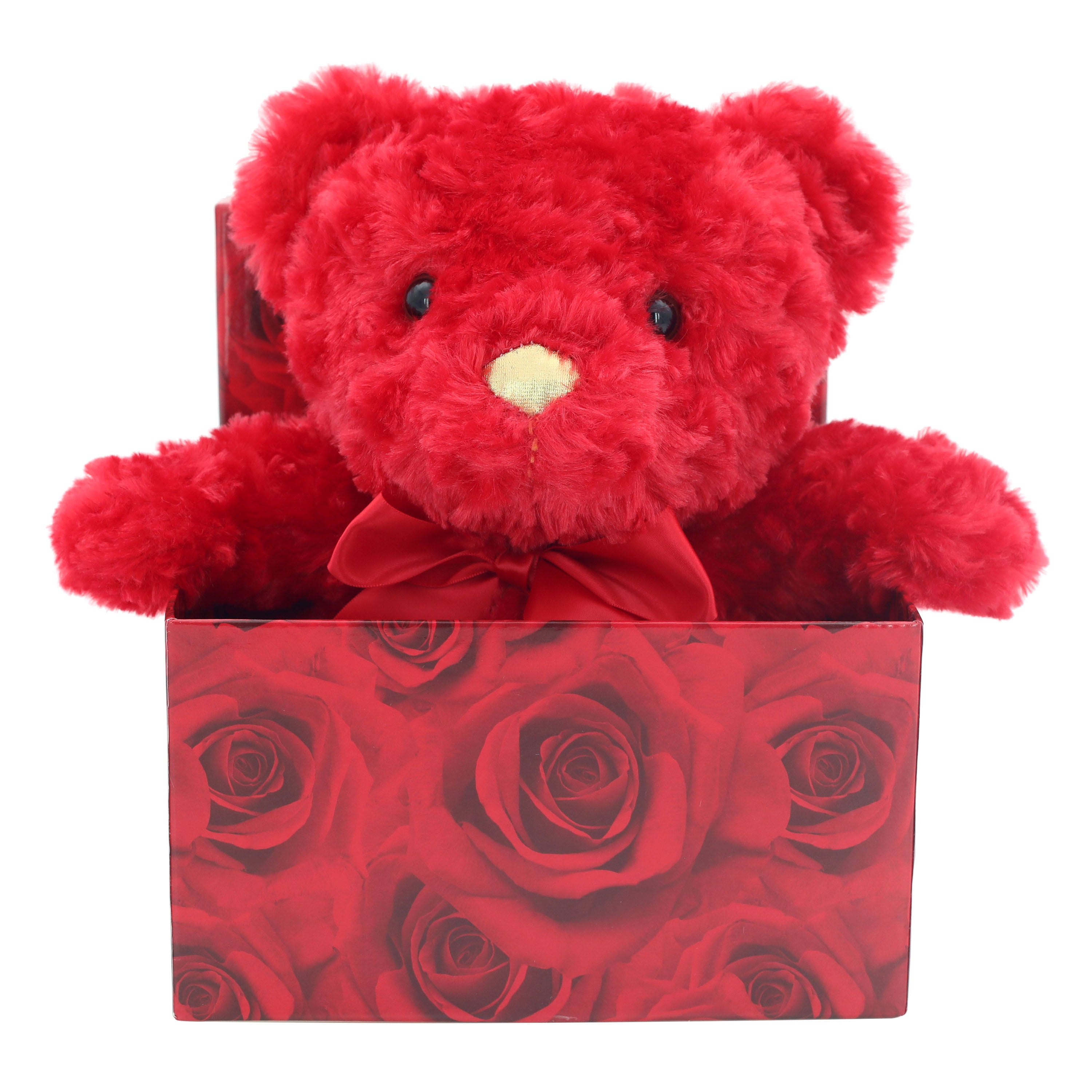 Way to Celebrate! Valentine's Day Rose Scented Rose Bear Gift Box Set