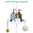 thumbnail image 5 of 4 Tier  Corner Shower Caddy with Adjustable Shelves,Large Shower Storage with Tension Pole, 5 of 7