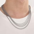 thumbnail image 5 of EOEMY 316L Stainless Steel Rope Chain 20"22"24" Men Women Necklace 2/2.4/3/4/5/7/8mm-Silver-5mm-24Inch Or 61Cm, 5 of 9