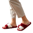 thumbnail image 7 of Agkizg Womens Fuzzy Slippers, House Slippers, Colorblock Open Toe Fuzzy House Slippers Soft Plushes Comfortable Casual Indoor Bedroom Daily Slippers, 7 of 7