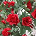thumbnail image 6 of Morttic 2 Pack 8FT Artificial Fake Rose Vine Garland Artificial Flowers Plants for Hotel Wedding Home Party Garden Craft Art Decor,Red, 6 of 9
