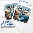 thumbnail image 4 of (2 Pack) Blowing Rock Stickers - North Carolina Travel Sticker - Blue Ridge Mountains - 5" On Longest Side - Sticks to Smooth Flat Surfaces - Made in USA - BMCS18600, 4 of 7