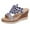 Blue, variant on VerPetridure Black Sandals Women Women Ladies Crystal Wedges Thick Peep Toe Sandals Slippers Shoes