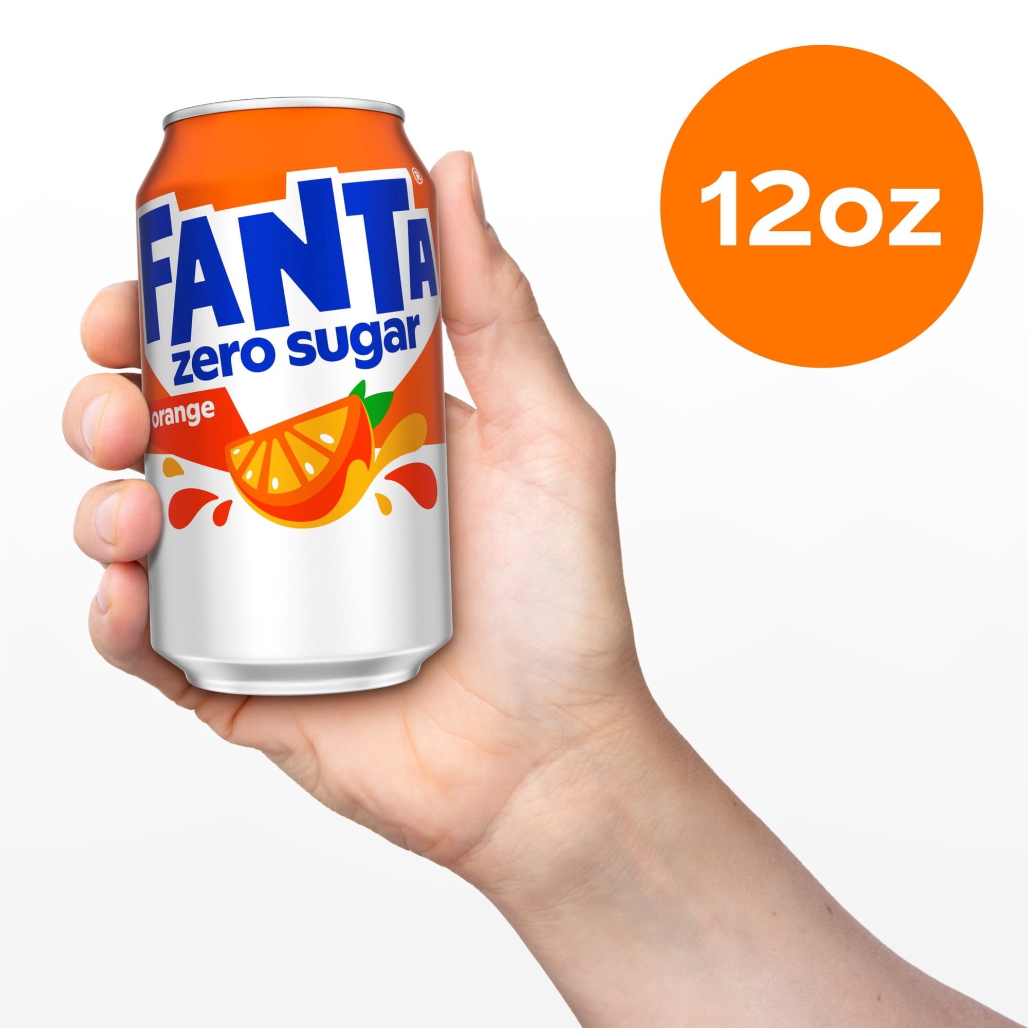 Fanta Zero Sugar Orange Soda Pop Fridge Pack Cans, 12 fl oz, 12 pack
