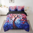 thumbnail image 2 of Homewish Boho Bohemain Pattern 7pcs Bedding Comforter Set,Colorful Polka Dots Queen Bedding Sets,Blue Red Queen Sheet Sets For Adults,Breathable Home Decor Reversible, 2 of 8