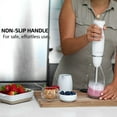 thumbnail image 6 of OVENTE Electric Immersion Hand Blender, 2 Mixing Speed w/ Stainless Steel Blades, White HS560W, 6 of 10