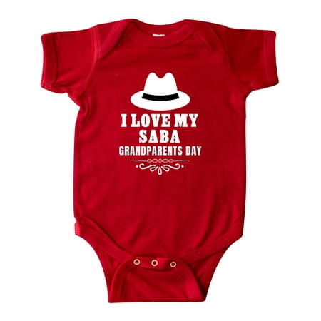 

Inktastic Grandparents Day I Love My Saba Gift Baby Boy or Baby Girl Bodysuit