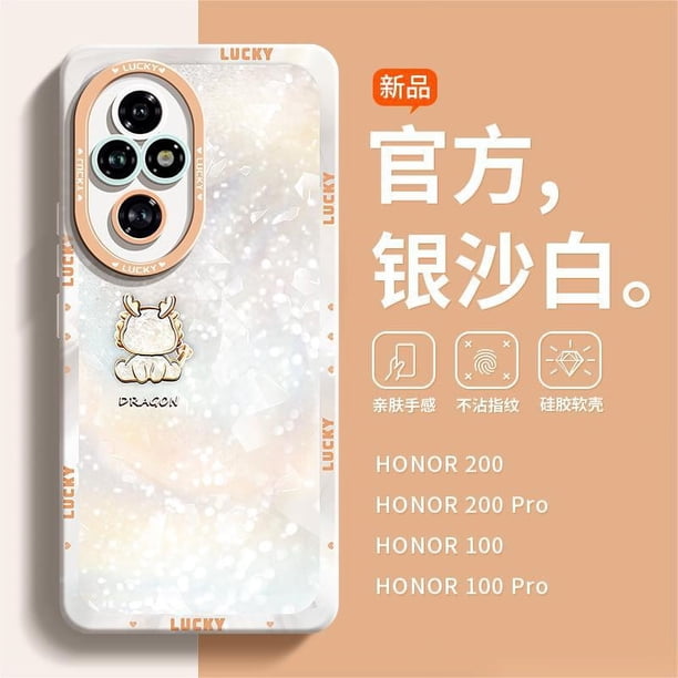 Funda de silicona para teléfono Honor 200, moderna, de cobertura completa, 100% anticaída, estilo coreano, 90% de lujo, ligera, X50, carcasa anticolisión