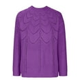 thumbnail image 5 of Yuyuzo Pull Femme Manches Longues Col Rond Hauts Tricotés Hiver Automne Décontracté Couleur Unie Pulls Blouse, 5 of 5