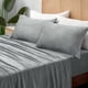 thumbnail image 2 of Bedelite Sábanas De Franela Tamaño Queen Gris – Juego De Sábanas De Forro Polar Súper Suave, 4 Piezas (Incluye Sábana Bajera Ajustable Y 2 Fundas De Almohada), 2 of 7