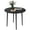 Distressed Black, variant on YYAo Folding Dining Table, Round Drop Leaf Kitchen Table for Small Spaces with Wood Legs, Black