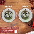 thumbnail image 3 of 3drose, Two Lambs in Hay, Circle Porcelain Ornament, 3 of 7