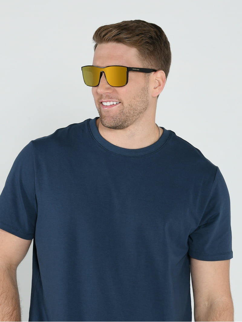 Panama Jack x Foster Grant Men's Black Square Sunglasses, Recycled