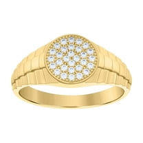 10kt 10k Yellow Gold Mens Cubic-Zirconia Fashion Ring