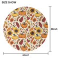 thumbnail image 6 of Fall Pumpkins Sunflowers Autumn Pattern Round Tablecloth 60" X 60",Wrinkle Wipeable Table Cloth for Kitchen Dining Room Picnic Patio Party, 6 of 6