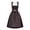 1Black, variant on Xijirk Women's Dirndl Dress Traditional Bavarian Square Neck Lace Puff Sleeve Vertical Line Geometric Diamond Midi Bow Sash for Oktoberfest Themed Party Cosplay,S