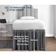 thumbnail image 5 of SGI Bedding Dorm Room Bed Skirt | Twin XL 34" Ruffled Microfiber Bed Skirt | Fade Resistant, Wrinkle Free, Anti-static, Decorative, Extra Storage Space, Clutter-Free | Dark Gray, 5 of 8