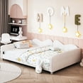 thumbnail image 2 of Full Size Daybed In White, Fabric Sofabed With Cloud-shaped , No Box Spring, For A Stylish Bedroom White Daybed, Size, Cloud Foundation, Comfortable Home Office, 2 of 6