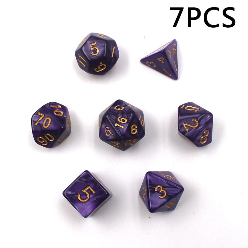 For Game Maker Polyhedral Dice Dice Cream White Polyhedral Lightweight 7pcs Set 