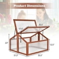 thumbnail image 5 of Demifill Double Box Garden Greenhouse with Foldable Top, Heavy-Duty Wood Greenhouse with Solid Structure for Garden, Yard, Brown, 5 of 11