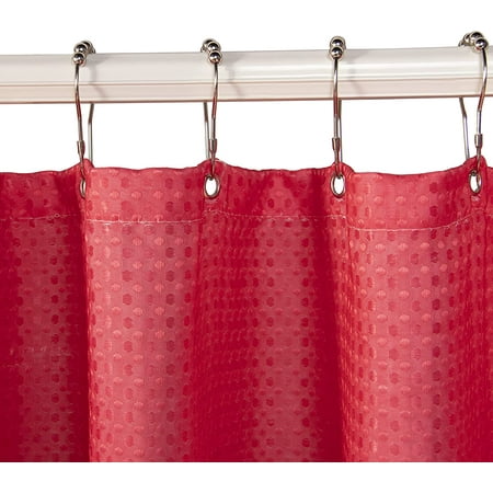 Heibintextured Fabric Shower Curtains For Bathroom Waterproof Cloth Bath Curtain With 12 Hooks 54 X 72 Inch Red And Black Canada Heibintextured Fabric Shower Curtains, 54 X 72 Fabric Shower Curtain