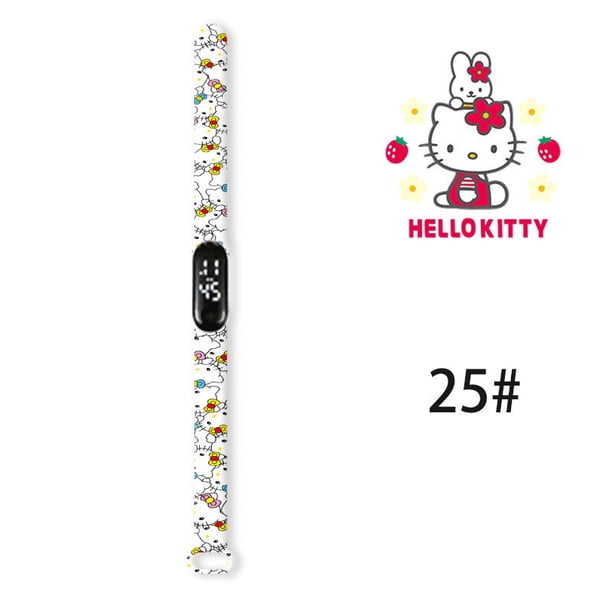 KITTY Cat LED Reloj Electrónico Impreso/Digital Para Niños